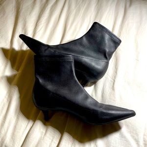 Zara kitten heel sock bootie
